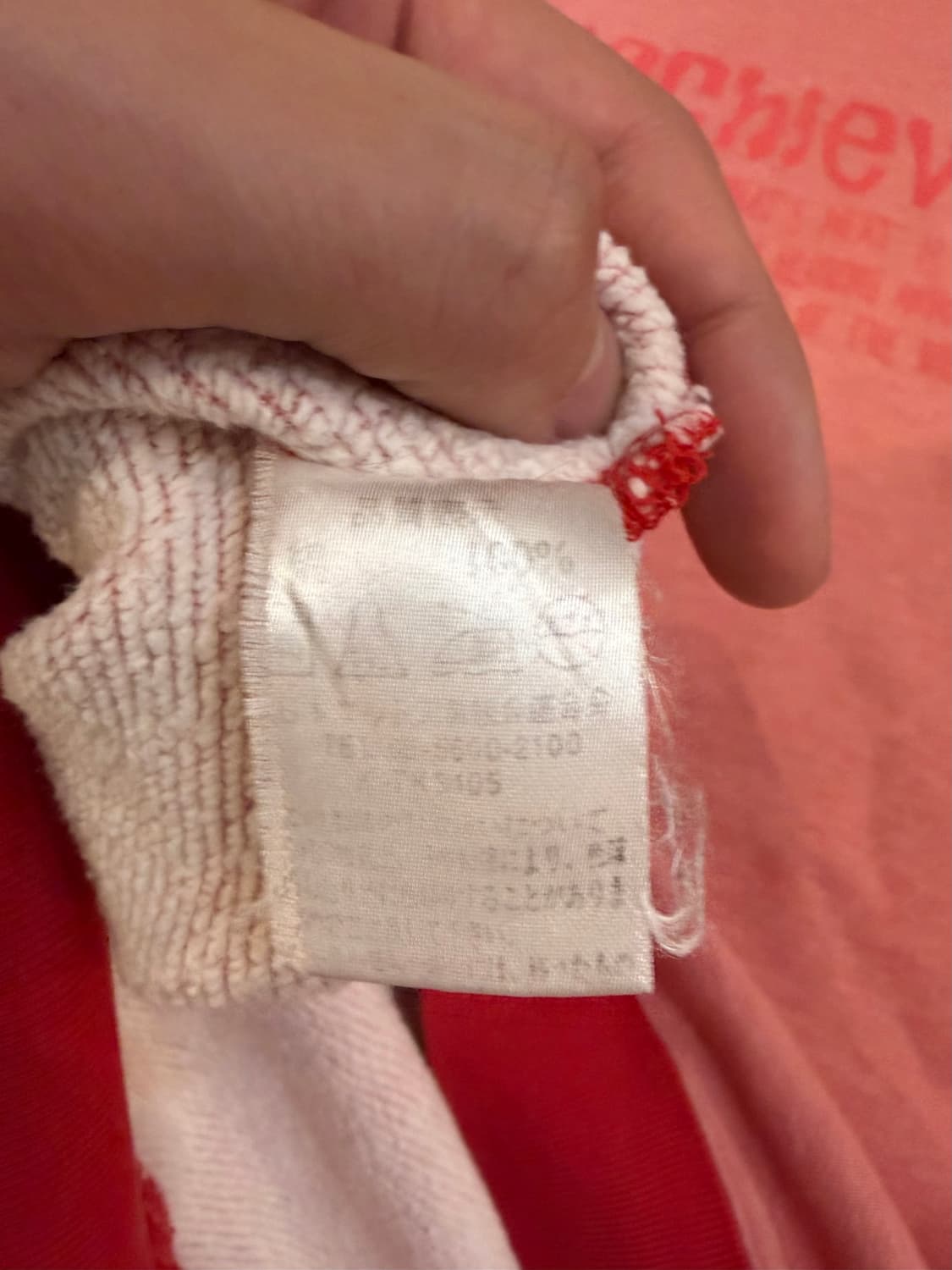 mischievous 빈티지 프린팅 후드티 레드 상품이미지7