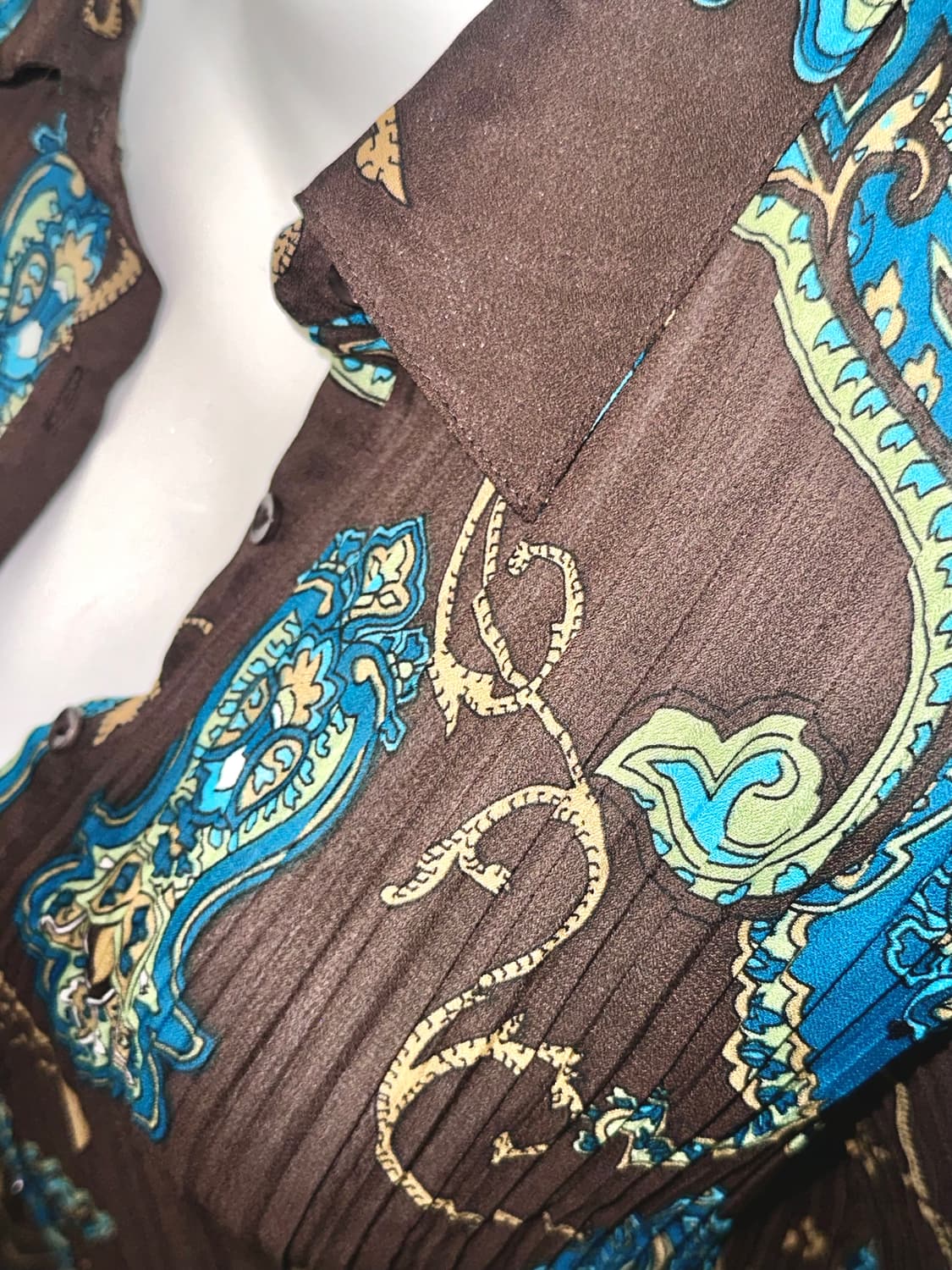 빈티지 오리엔탈 플리츠 블라우스 상품이미지2