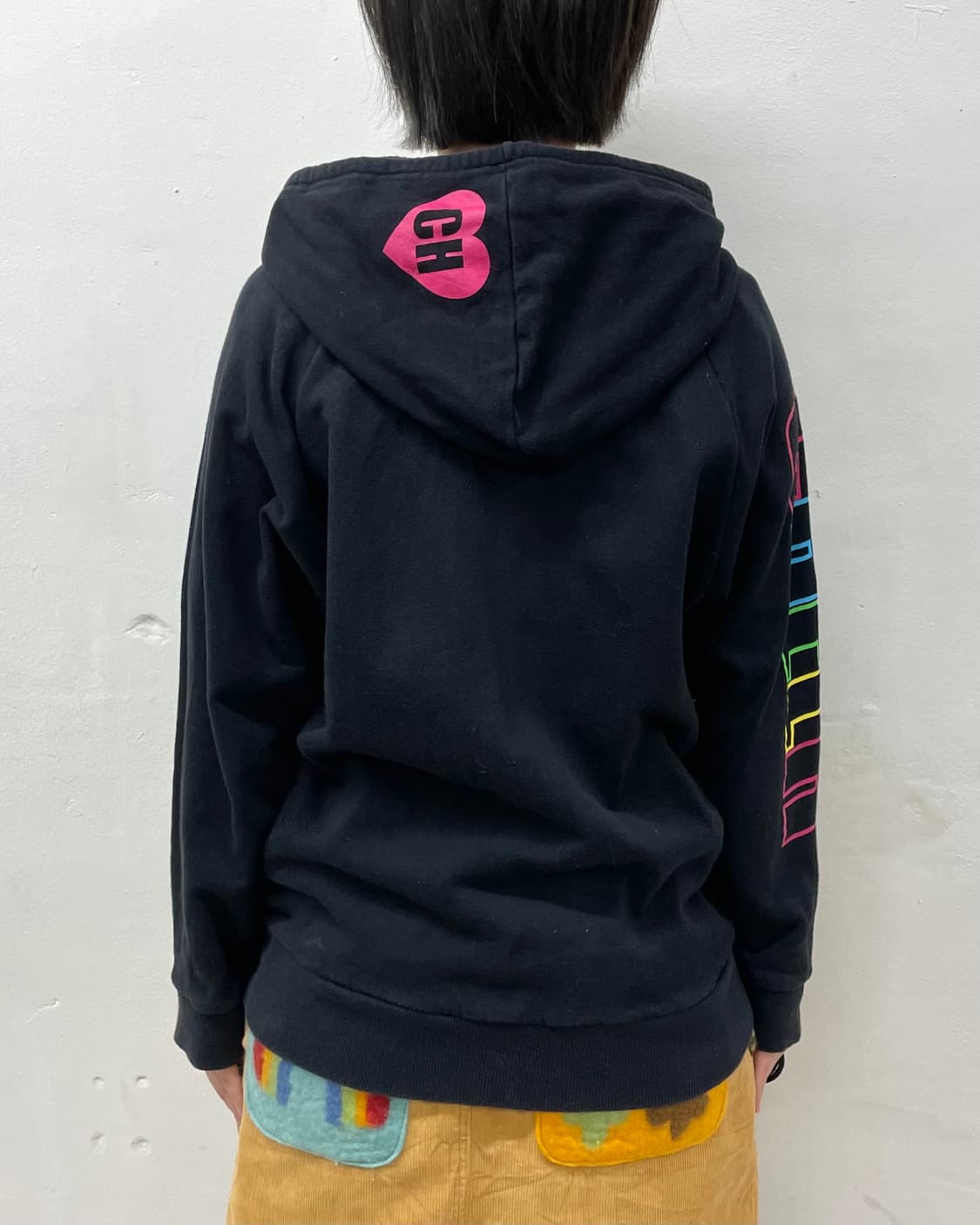 CHEER Lettering leopard heart hooded  상품이미지3