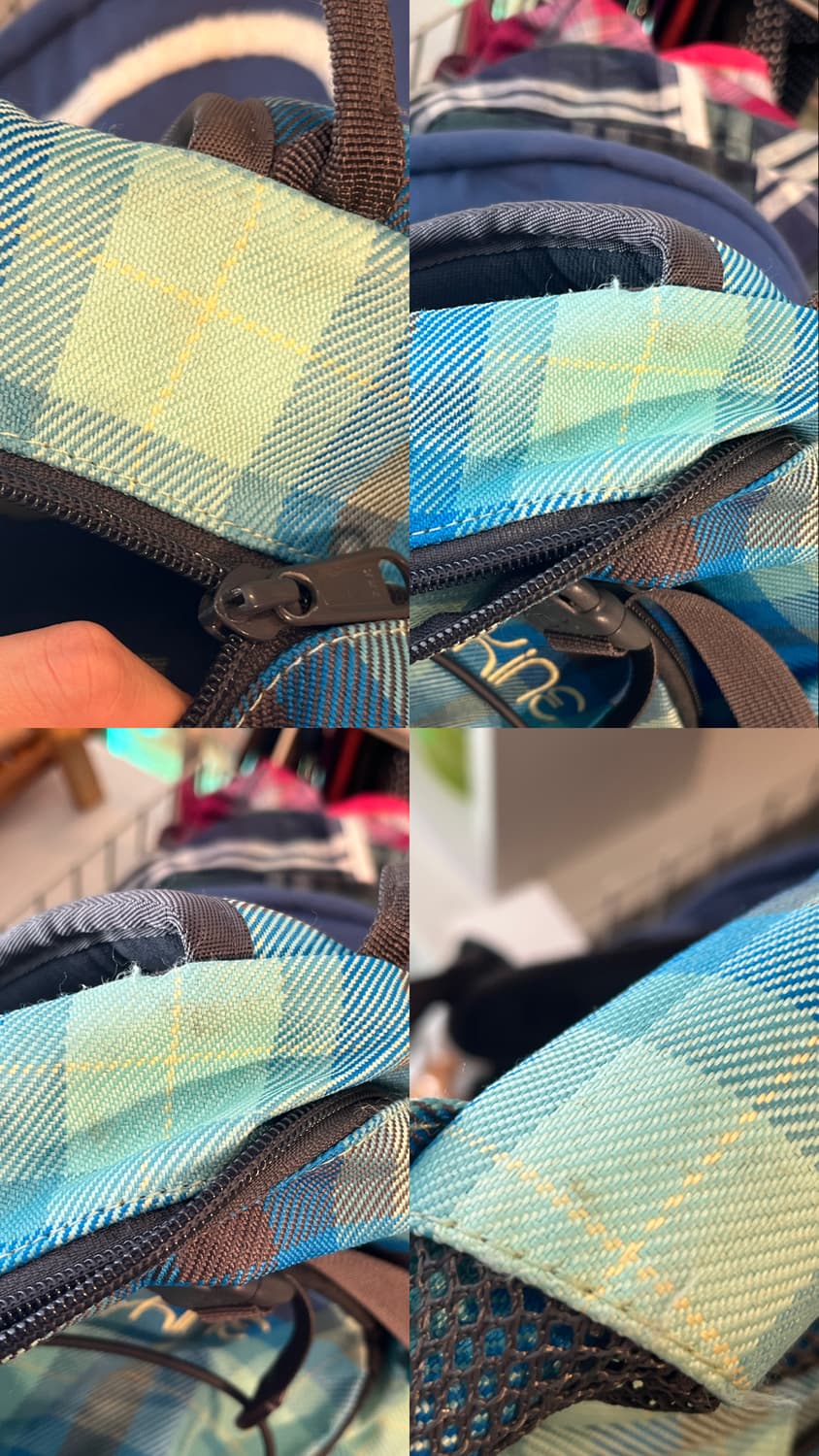 dakine 블루 체크 백팩 🌀 상품이미지4