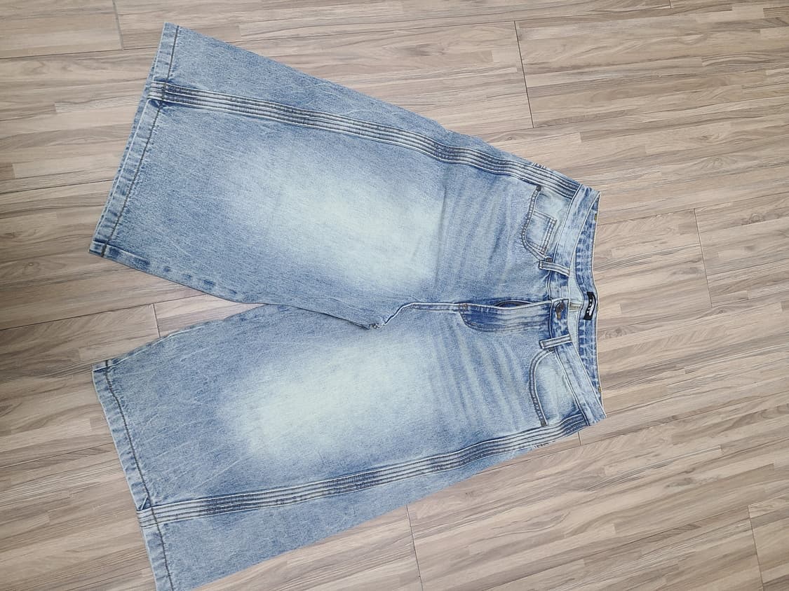 디앤에스알 DNSR 커브드 버뮤다 데님 팬츠 블루 L사이즈 상품이미지3