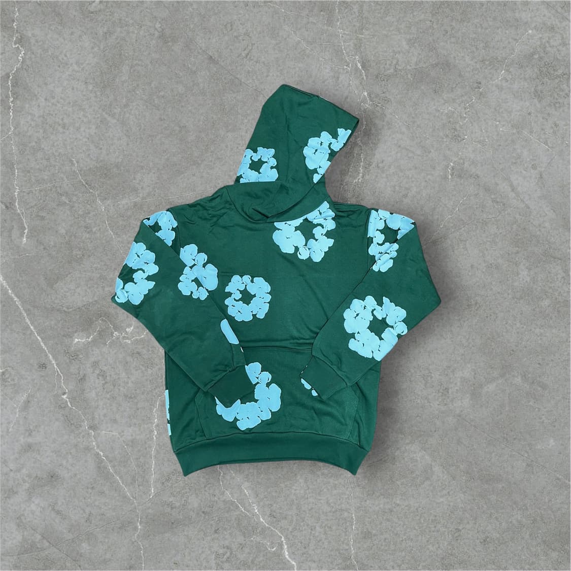 데님티어스 그린 후드티 판매 상품이미지2