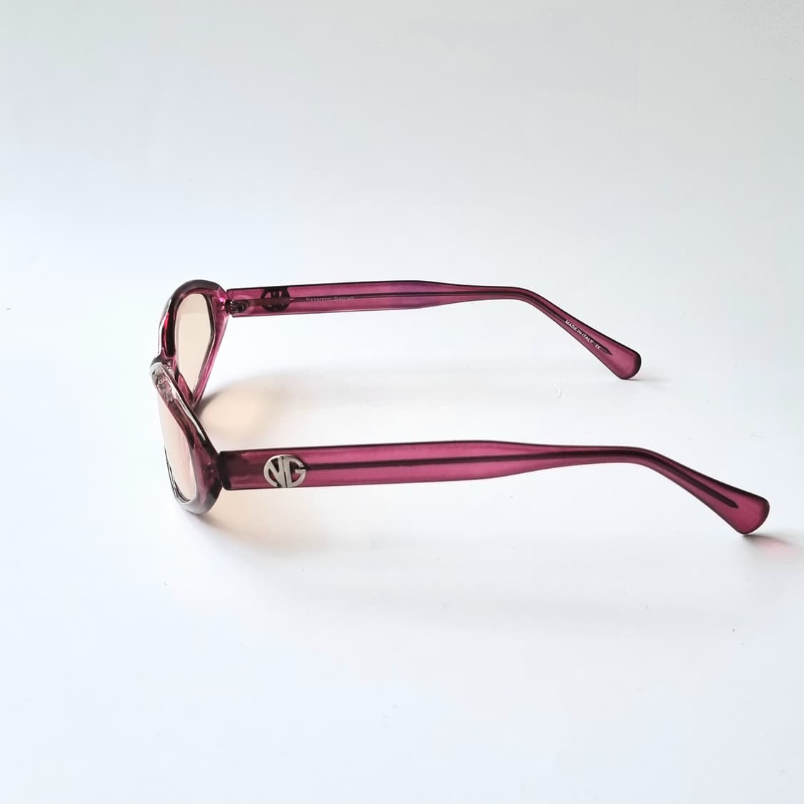 데드스탁 Y2K 무드 끝판왕 딥 퍼플 틴트 오벌 선글라스 상품이미지3