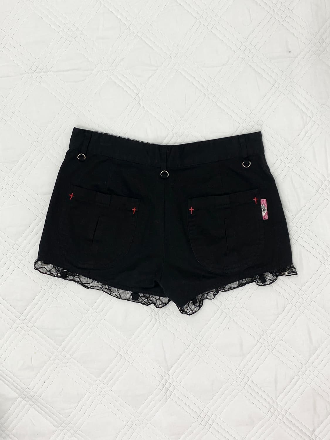 [MAD PUNKS] 매드펑크 스컬 크로스 레이스 숏츠 상품이미지8