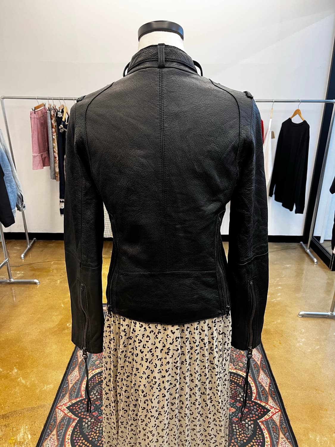 LAM CI 양가죽 레더 라이더 자켓 상품이미지4