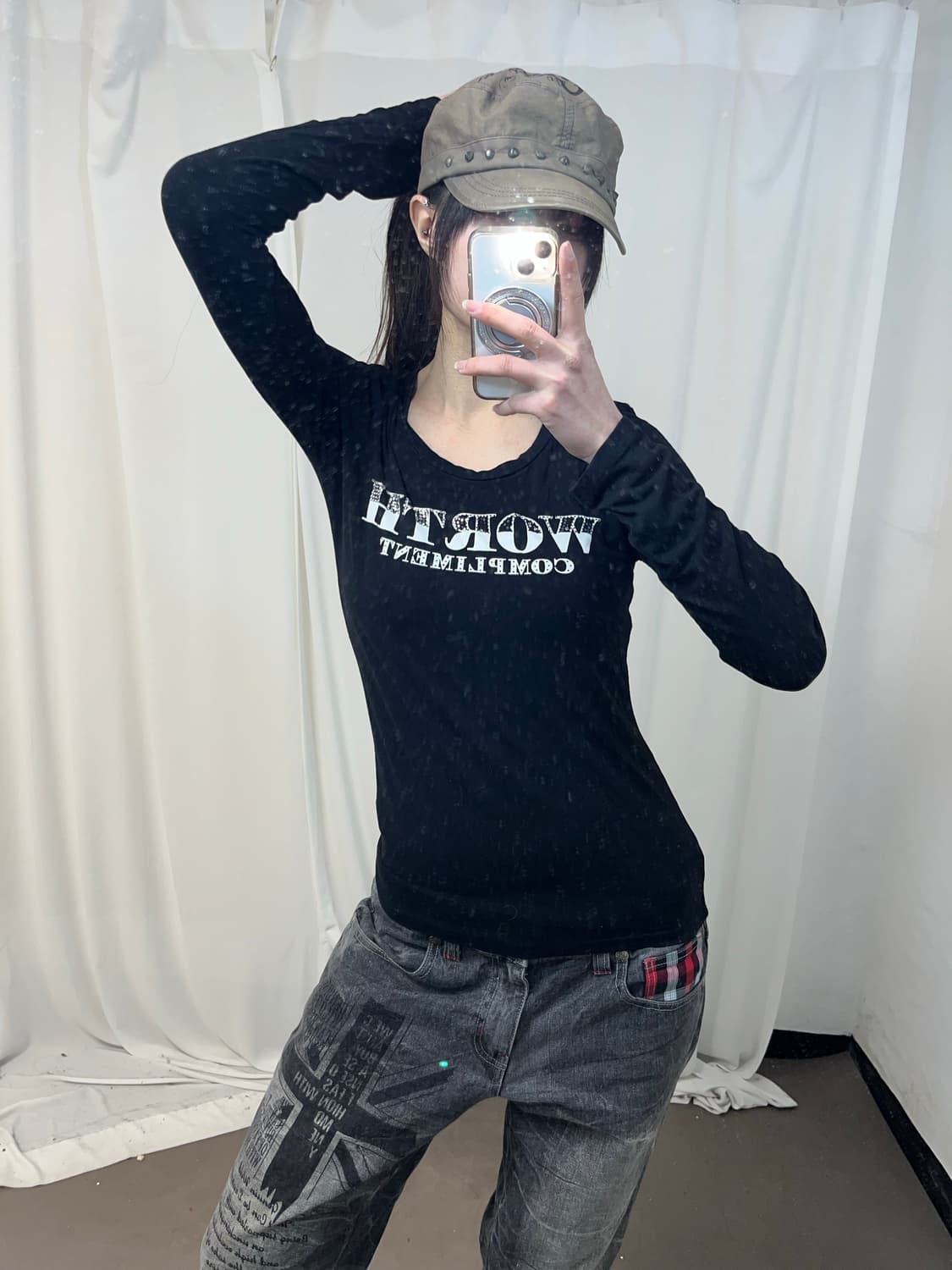 Egoist 블랙 슬림핏 롱슬리브 상품이미지3