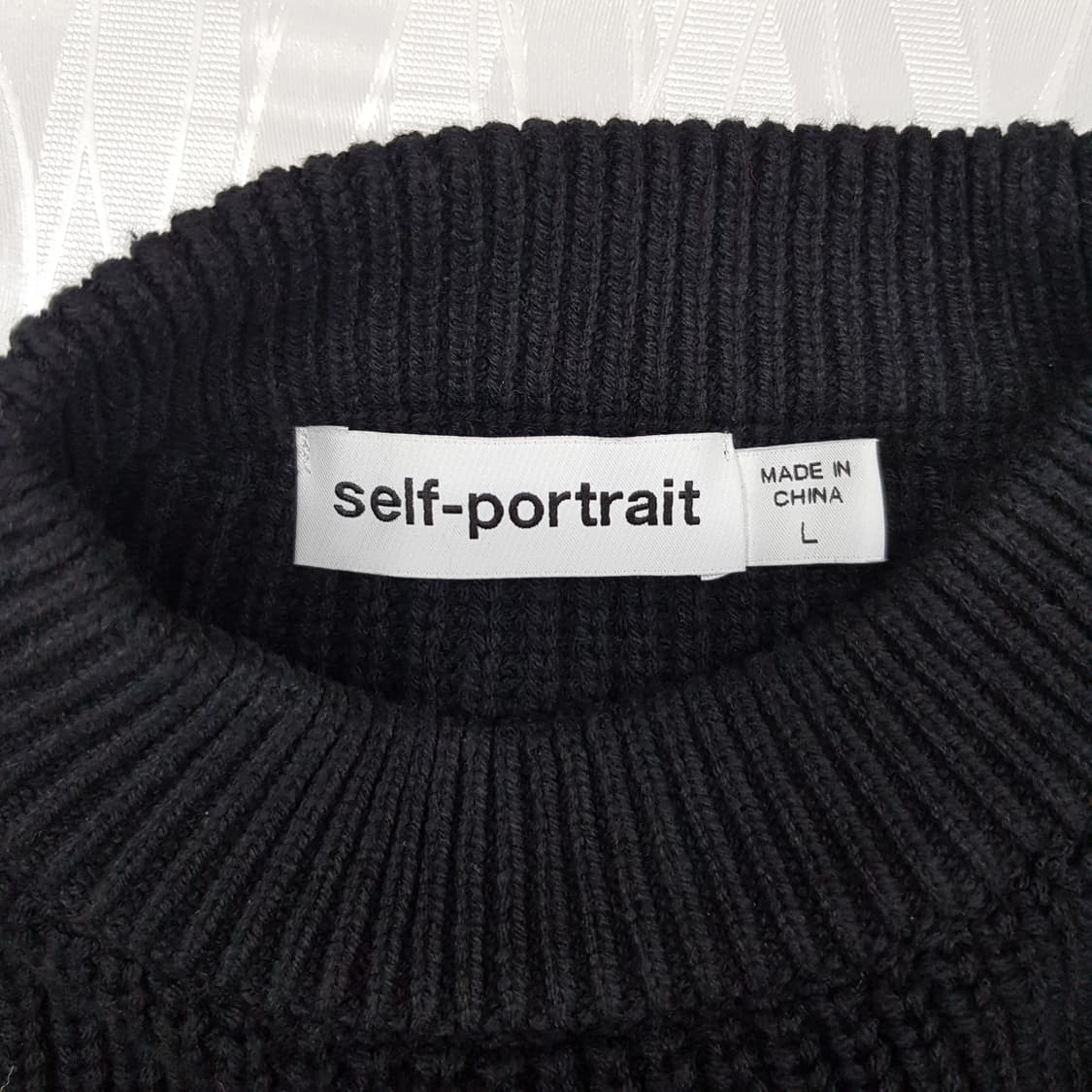 self-portrait 비대칭 숄더 레이스 디테일 니트 L사이즈 상품이미지7