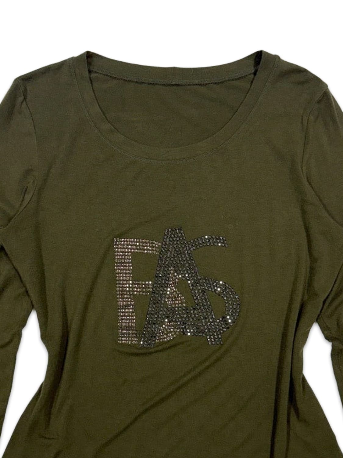 빈티지 BASILE 28 카키 레터링 긴팔티 상품이미지3