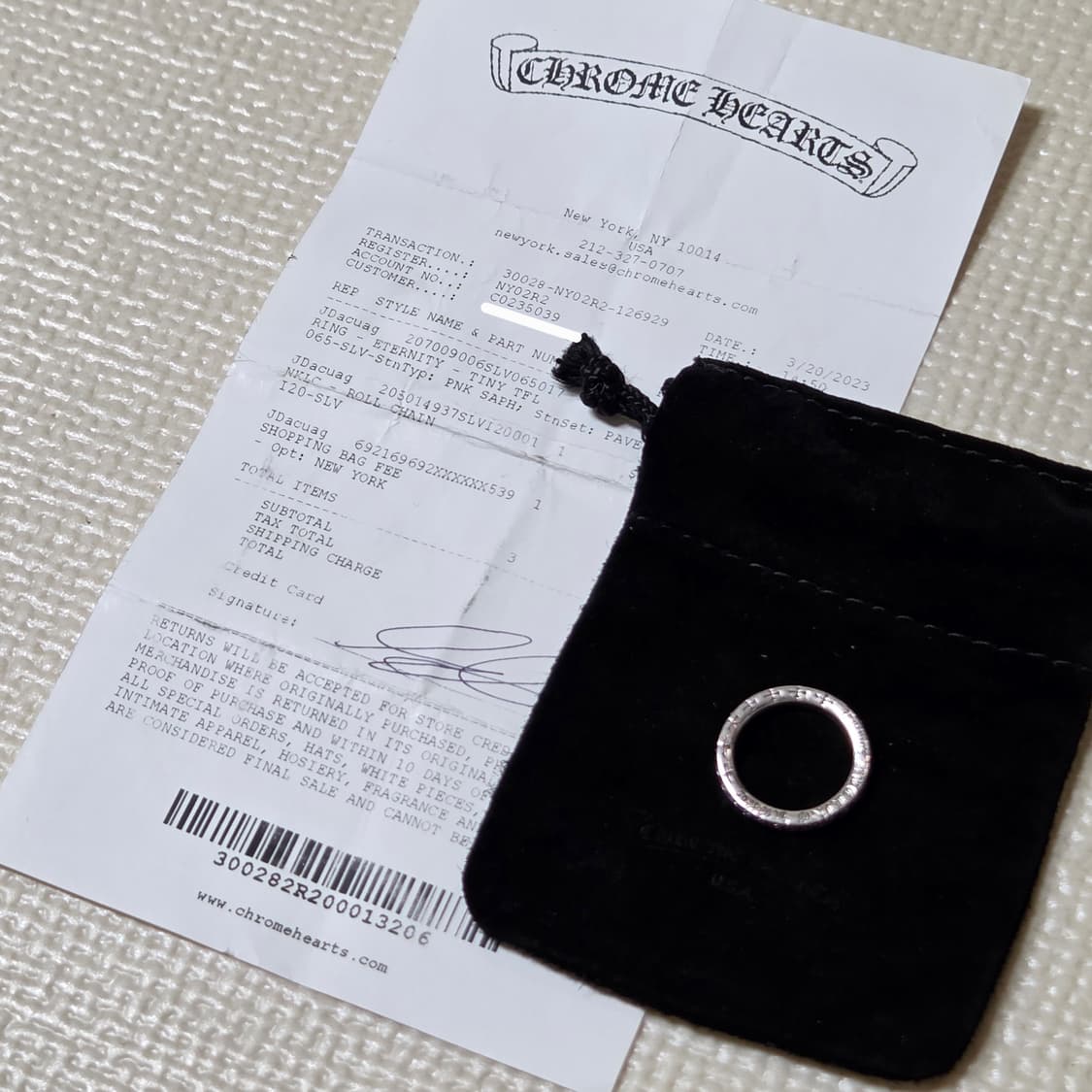 크롬하츠 TFL링 핑크사파이어 풀파베 US6.5 상품이미지8