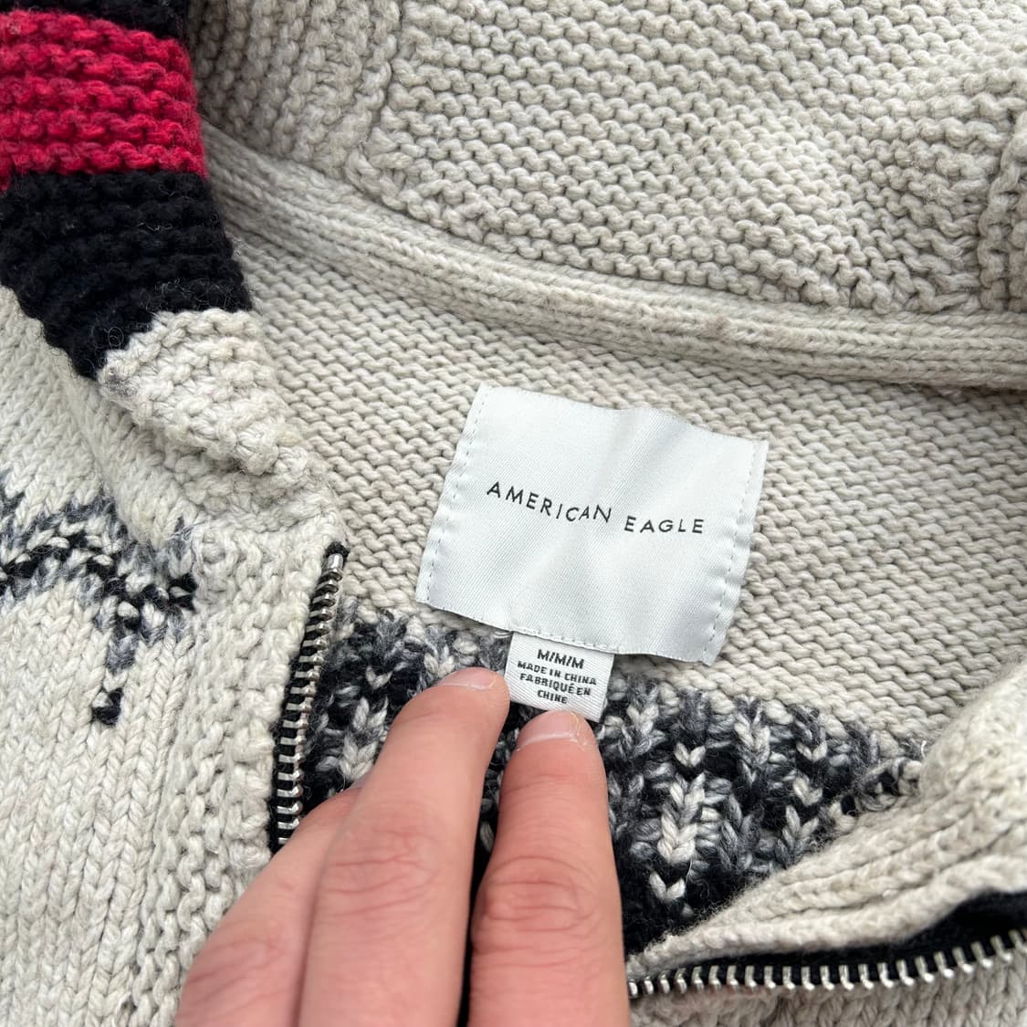 아메리칸 이글 나바호 패턴 니트 집업 상품이미지4