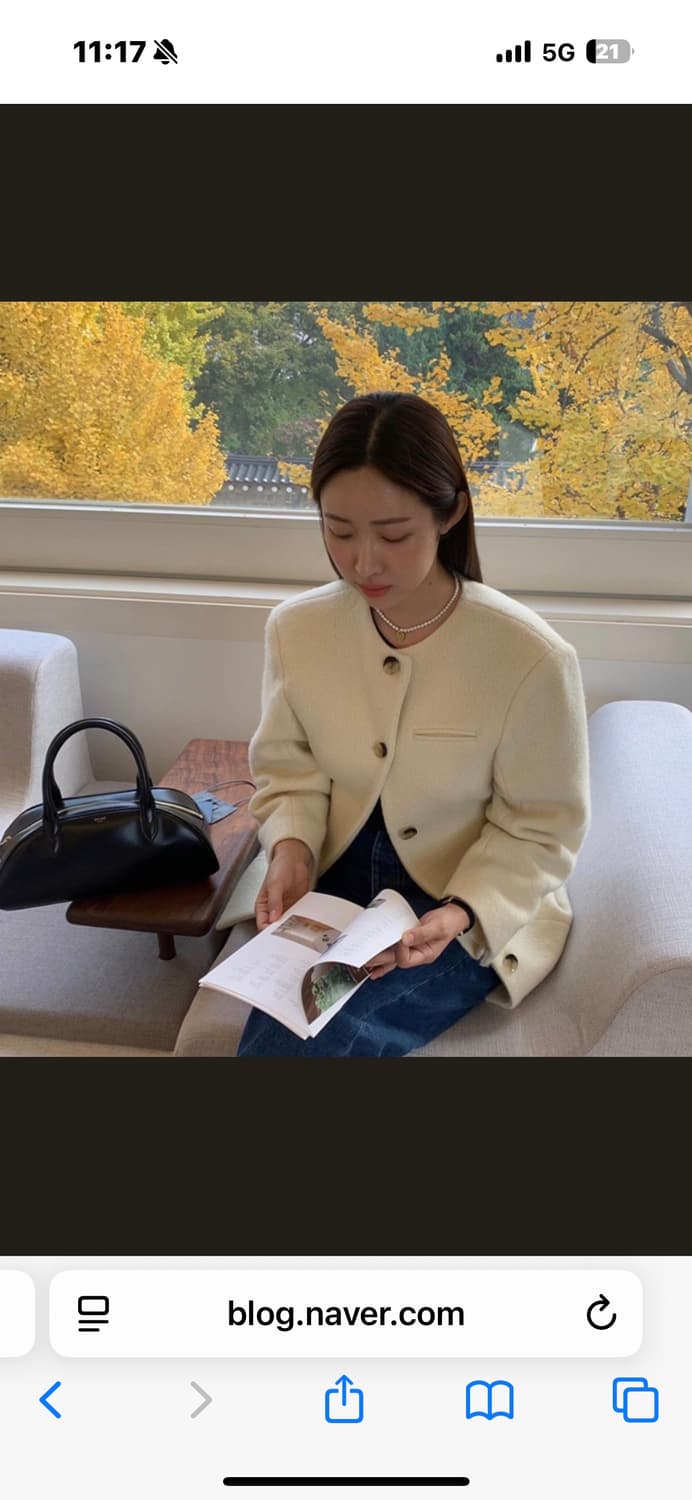 프레클서울 크림 알파카 자켓 (차정원착용) 상품이미지1