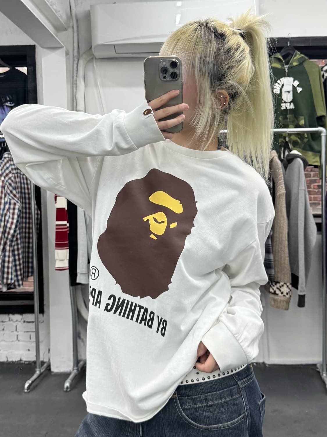 베이프 빅사루 롱슬리브 상품이미지5