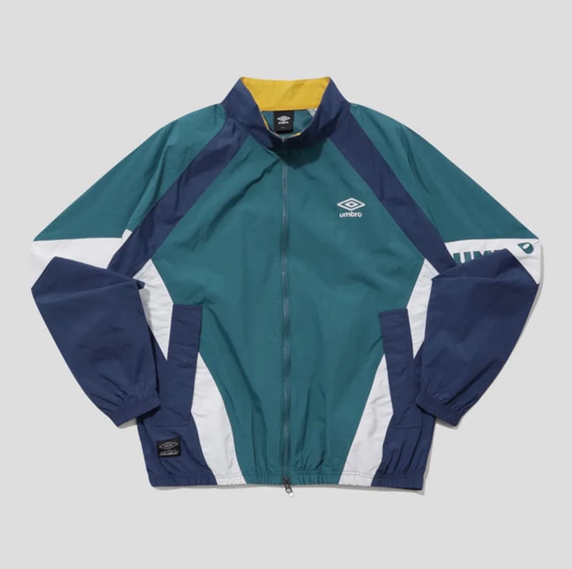 엄브로 팝러쉬 컬러블럭 스탠넥 바람막이 자켓 그린 115사이즈 상품이미지1