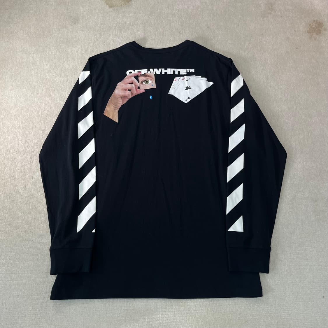 105 오프화이트 랜드카드 롱슬리브 티셔츠 상품이미지1