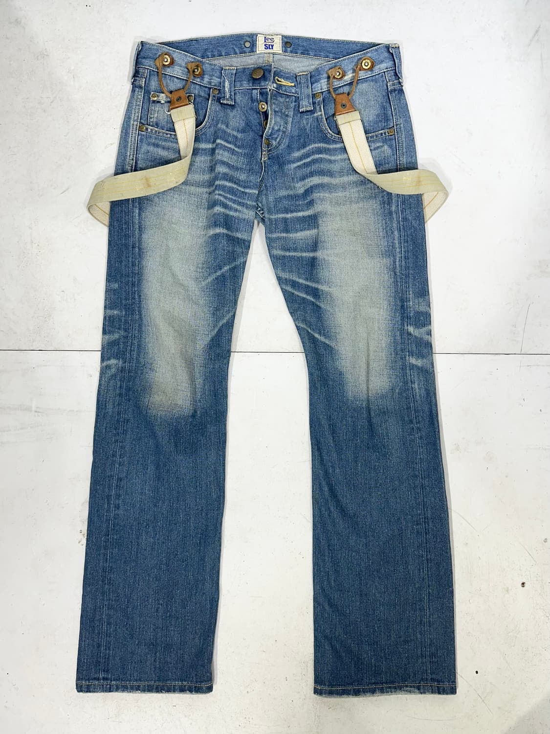 Lee SLY 시슬리 웨스턴 가죽 서스펜더 멜빵 바지 데님 팬츠 청바지 상품이미지4