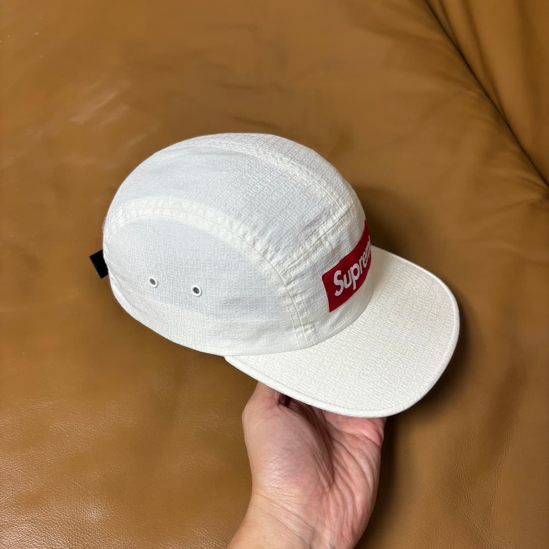 Supreme 슈프림 화이트 캠프캡 모자 (Jacquard White) 상품이미지3
