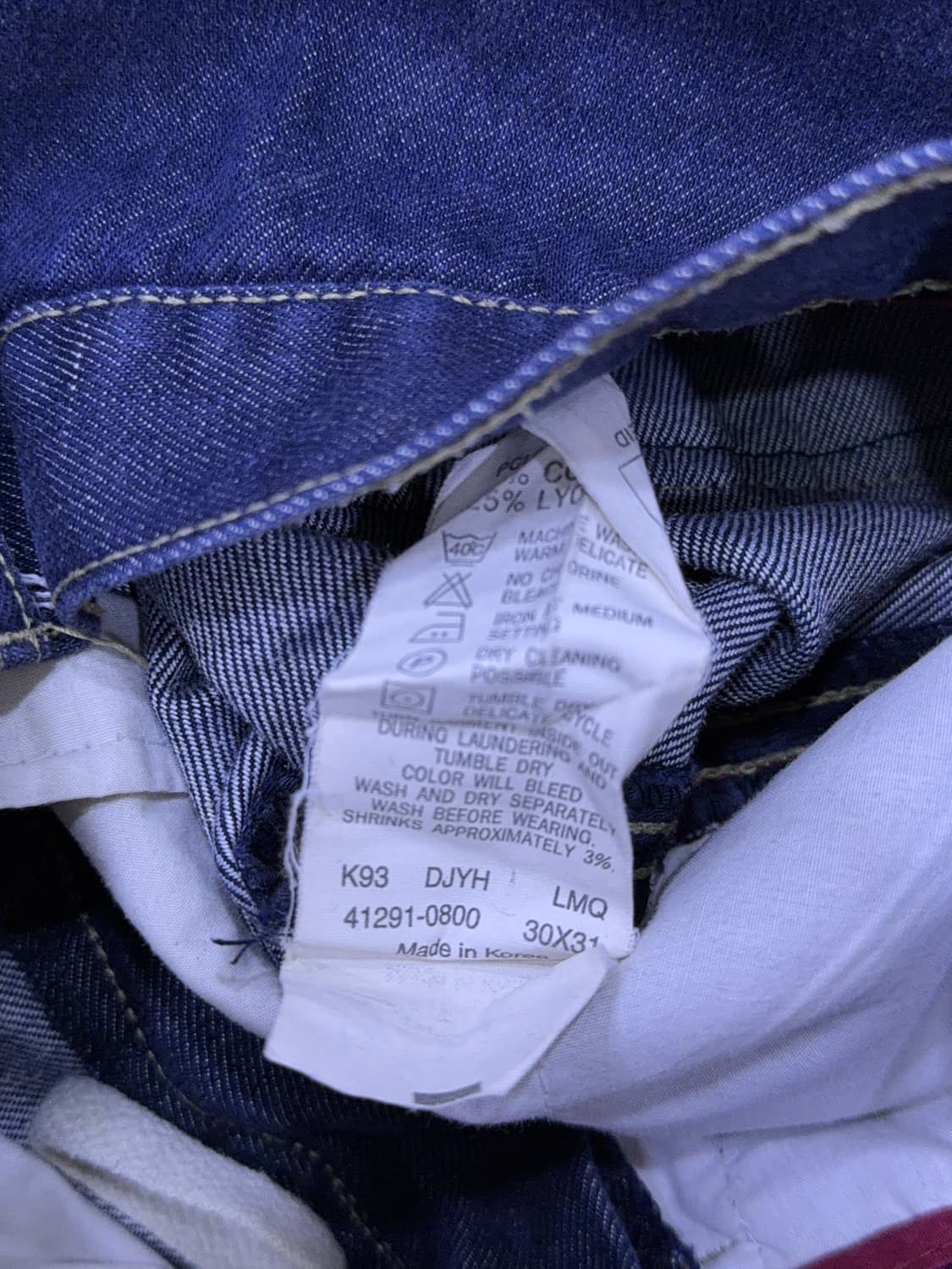 리바이스 엔지니어드진 사이드 절개 라인 딥인디고 30 상품이미지10