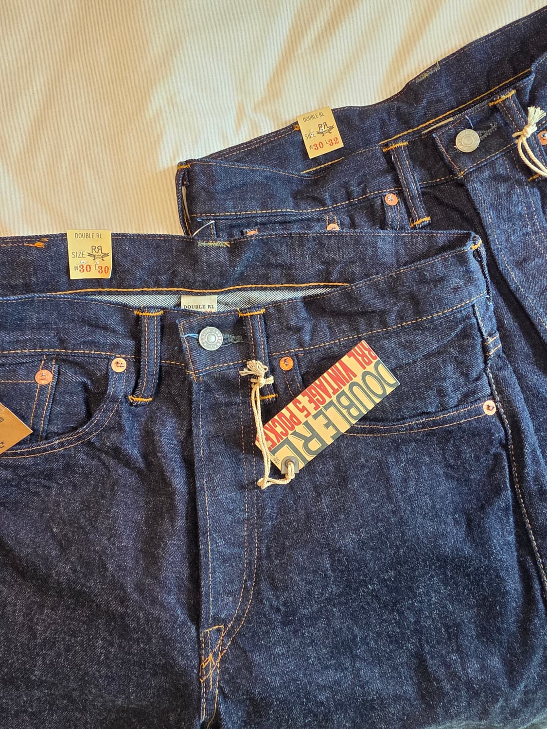[새상품] RRL 더블알엘 빈티지5포켓 이스트웨스트 원워시 셀비지 판매 상품이미지3