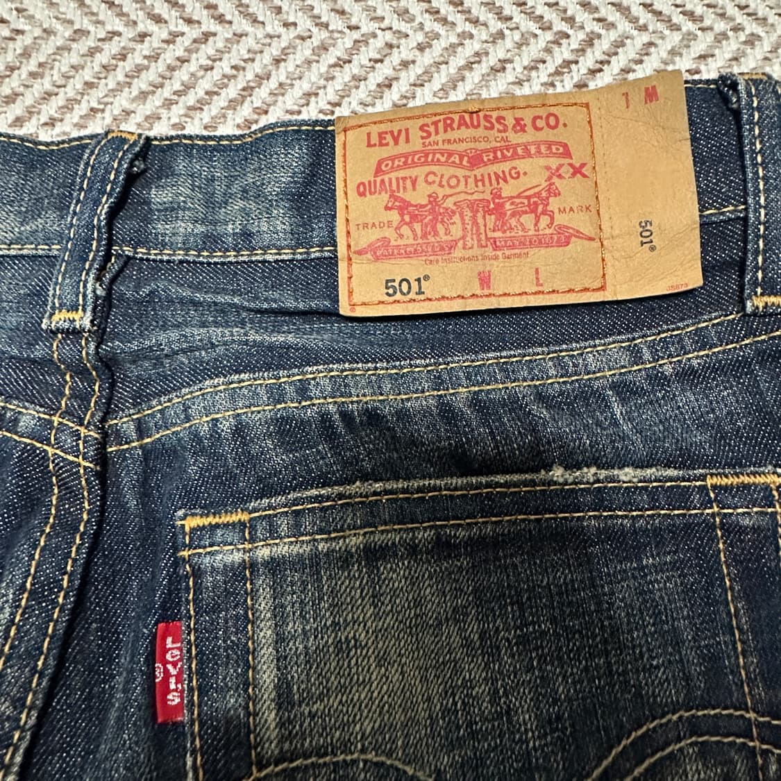 LEVI'S 501 00's vintage denim jeans 상품이미지3