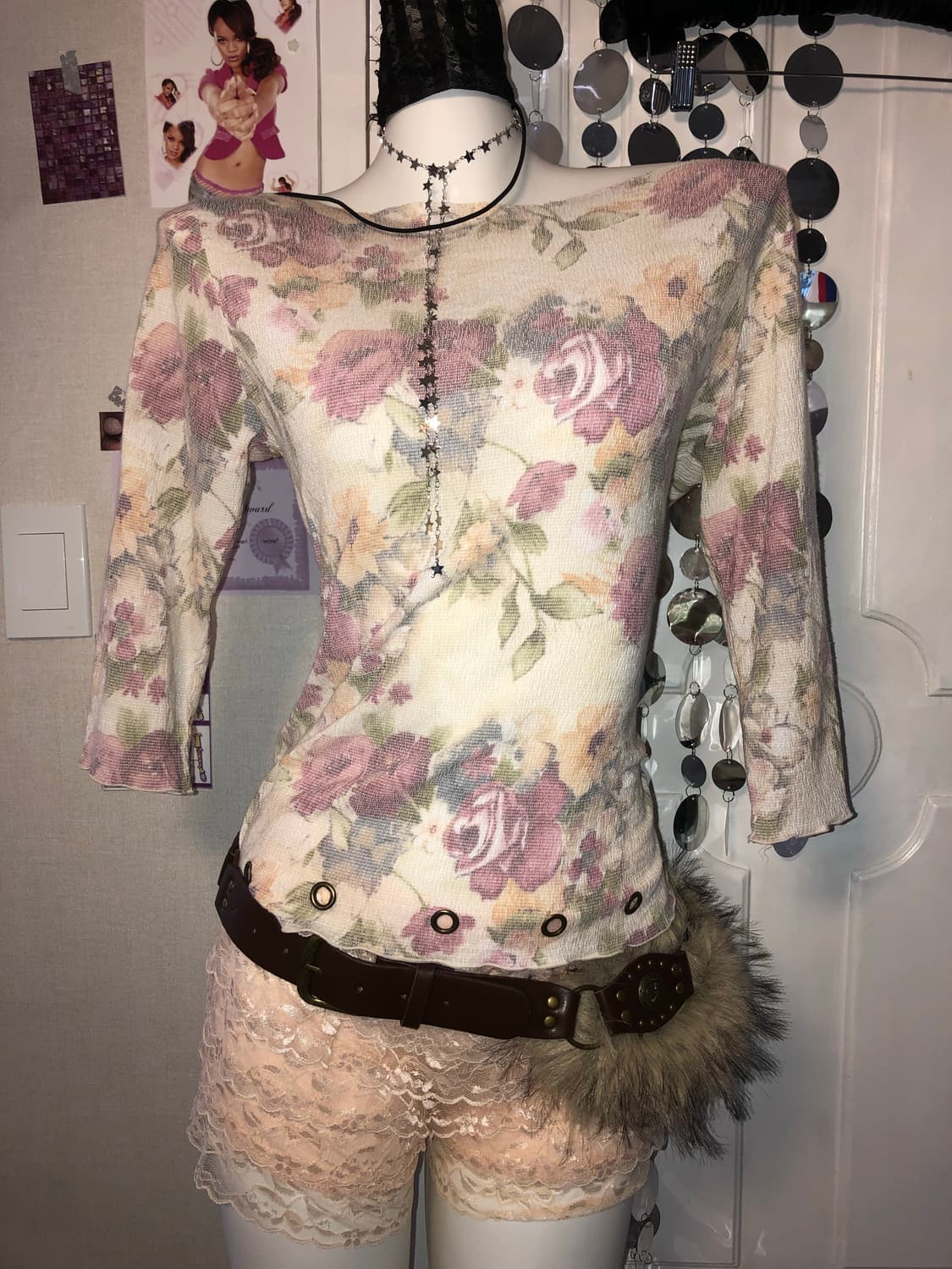 oriental hippie flower top 상품이미지1