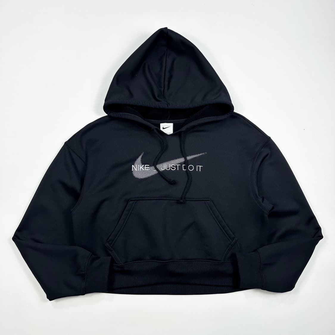 나이키 저스트 두잇 써마핏 블랙 크롭 후드티 (M 여성추천) 상품이미지2