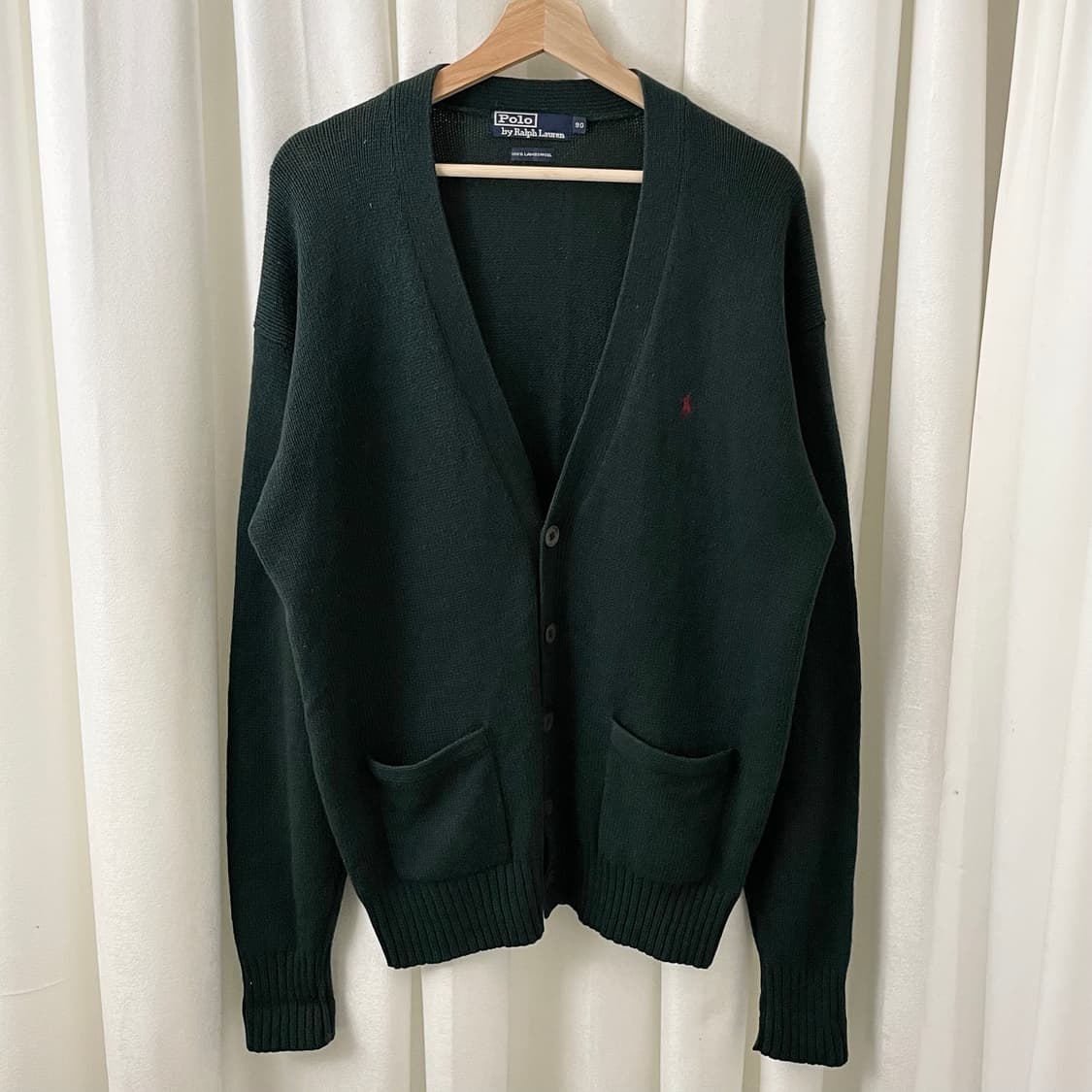 폴로 그린 브이넥 가디건 상품이미지2