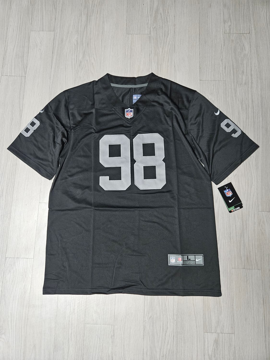나이키 nfl 풋볼져지 져지 레이더스 채영착용 오버핏 상품이미지2