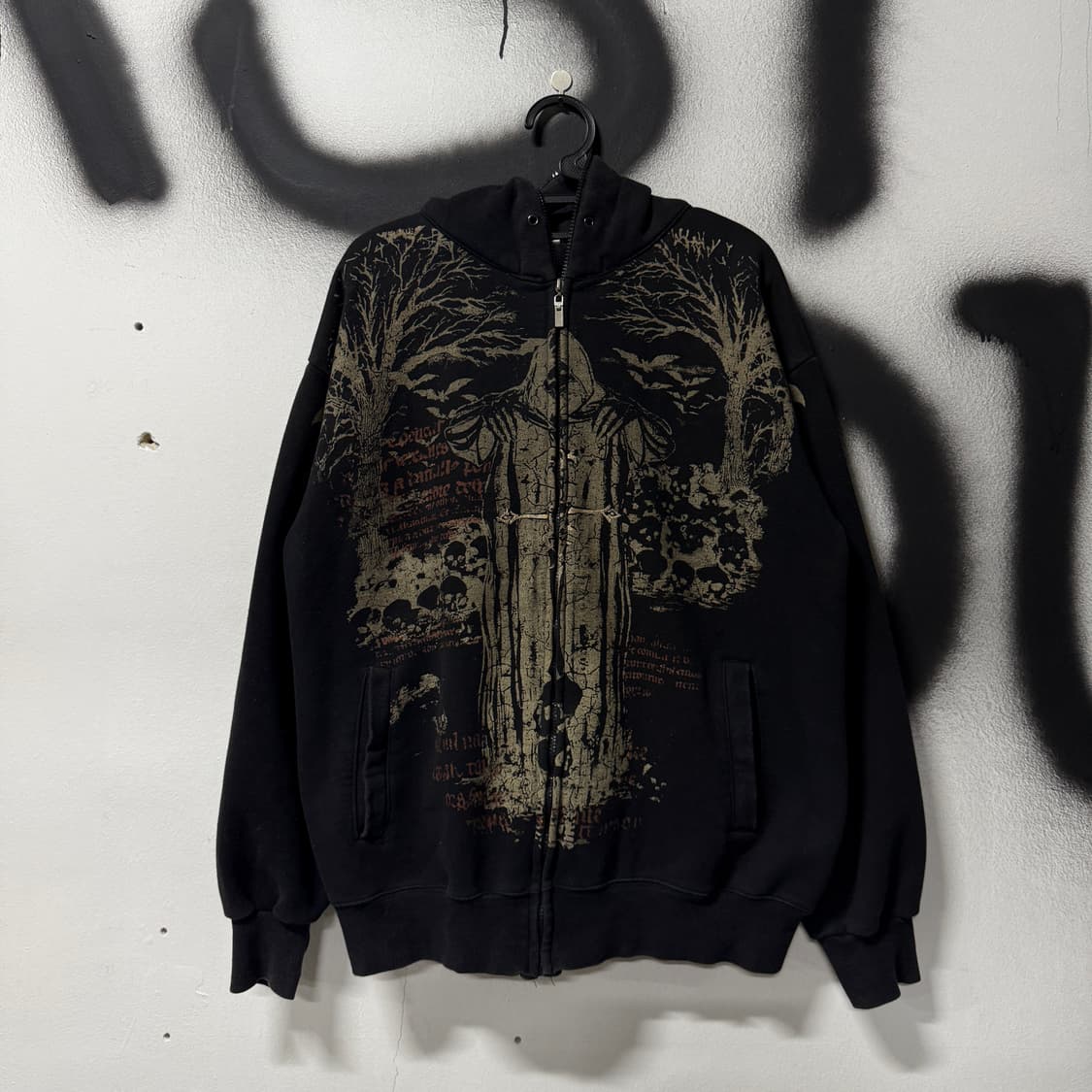 Affliction 어플릭션 펑크 풀 프린팅 풀 집업 후디 상품이미지1