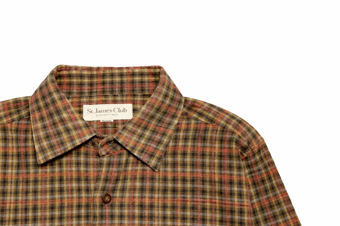 JPN 90s~00s 일본 빈티지 y2k 아메카지 올리브 브라운 체크셔츠 상품이미지5