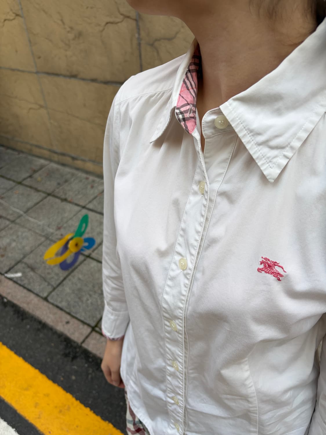 버버리 노바체크 핑크 셔츠 상품이미지1