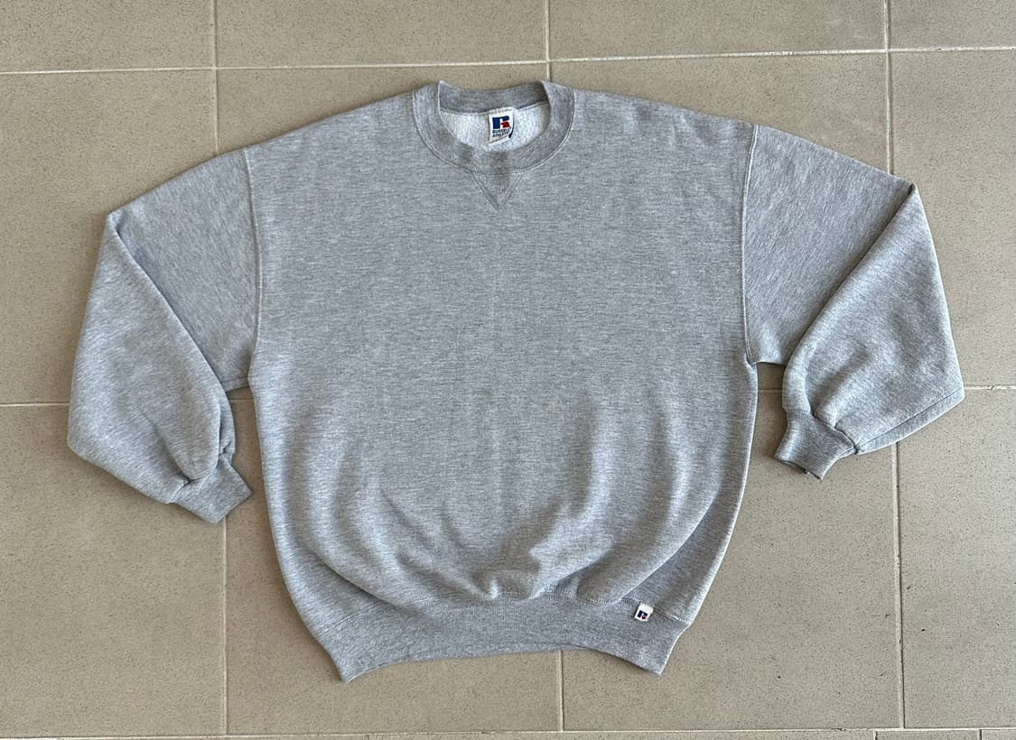 90s 빈티지 러셀 스웻셔츠 그레이 XL 상품이미지1