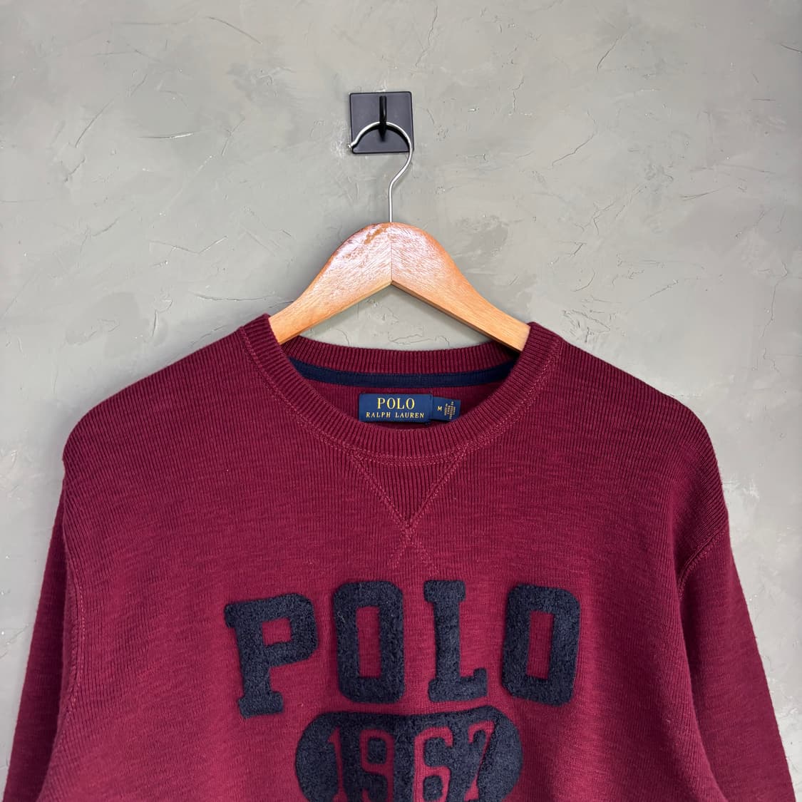 폴로 랄프로렌 빅로고 니트 버건디 상품이미지2