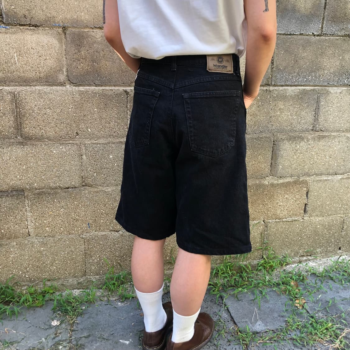 Wrangler black denim shorts 상품이미지3