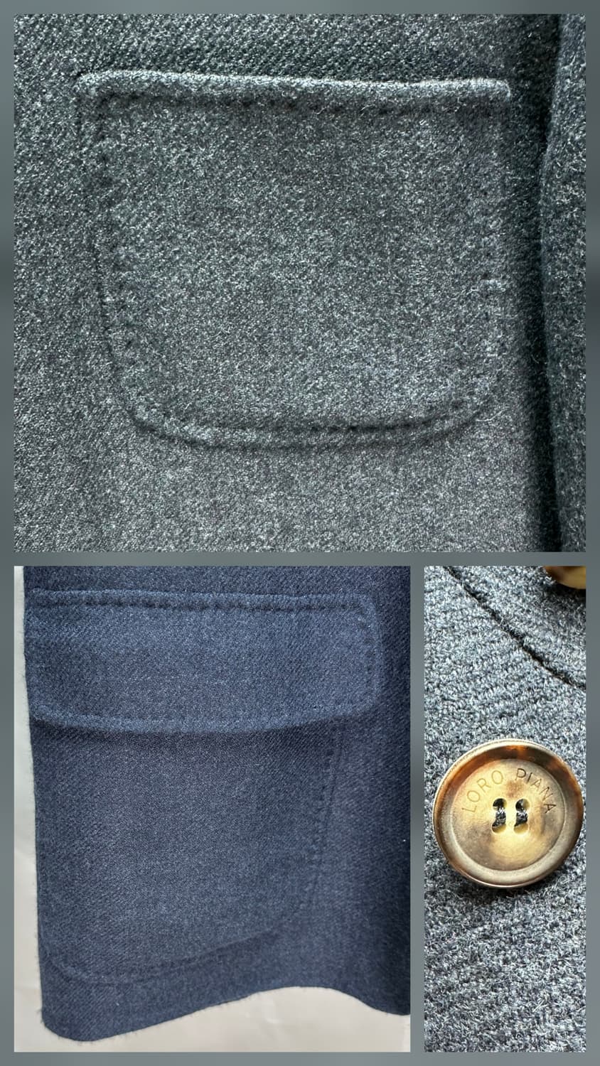 로로피아나 스파냐 캐시미어100 투톤 자켓 50사이즈(105) 판매 상품이미지8