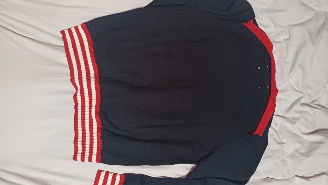 [새제품] XXL 마르지엘라 가디건 블랙 스트라이프 스티치 레드 상품이미지4