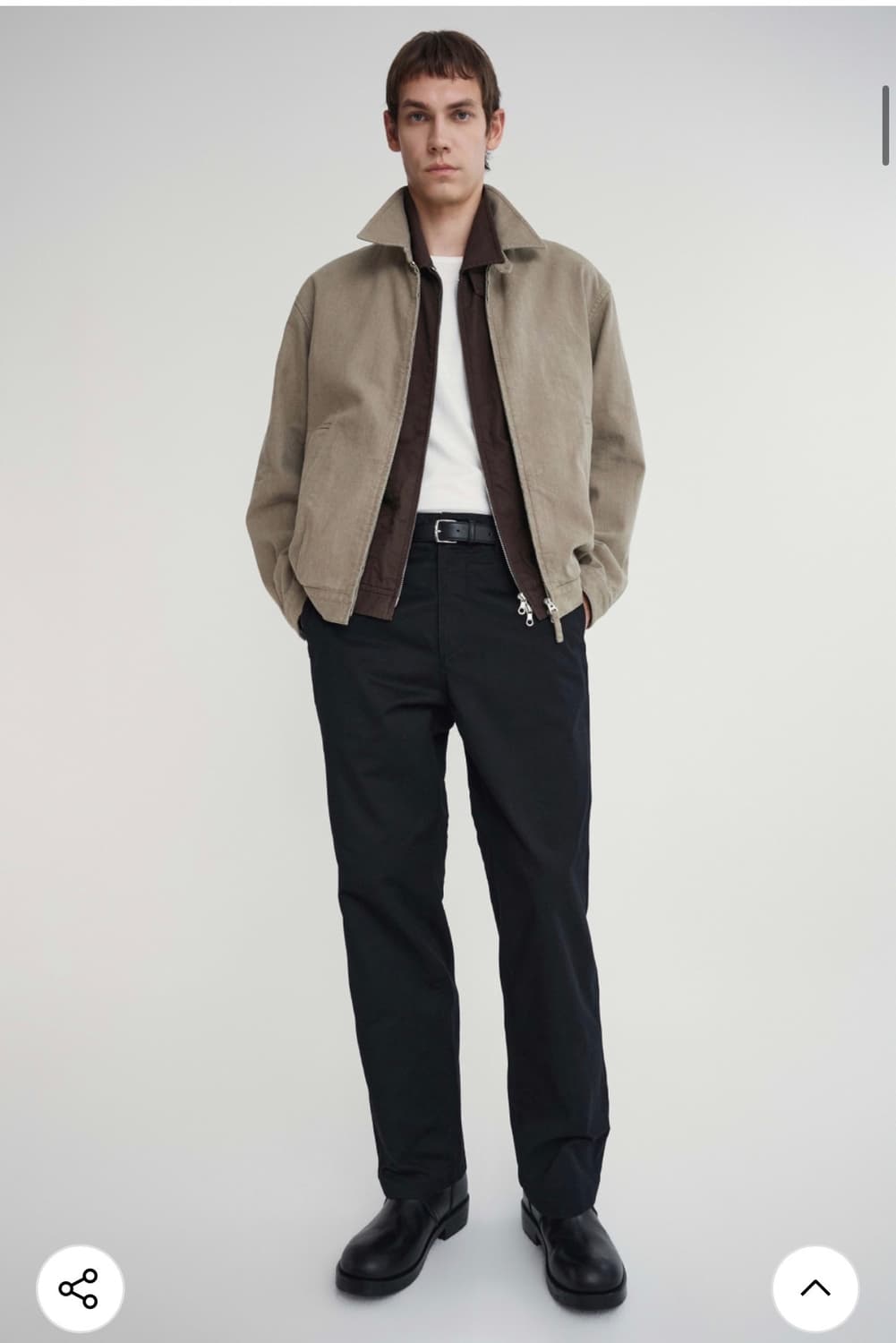  포터리 officer chino pants black 상품이미지3
