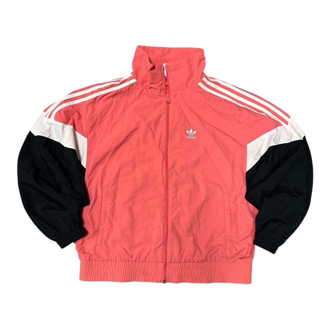 ✨ (바배) 아디다스 빅로고 핑크 배색 우븐 바람막이 (160) 상품이미지2