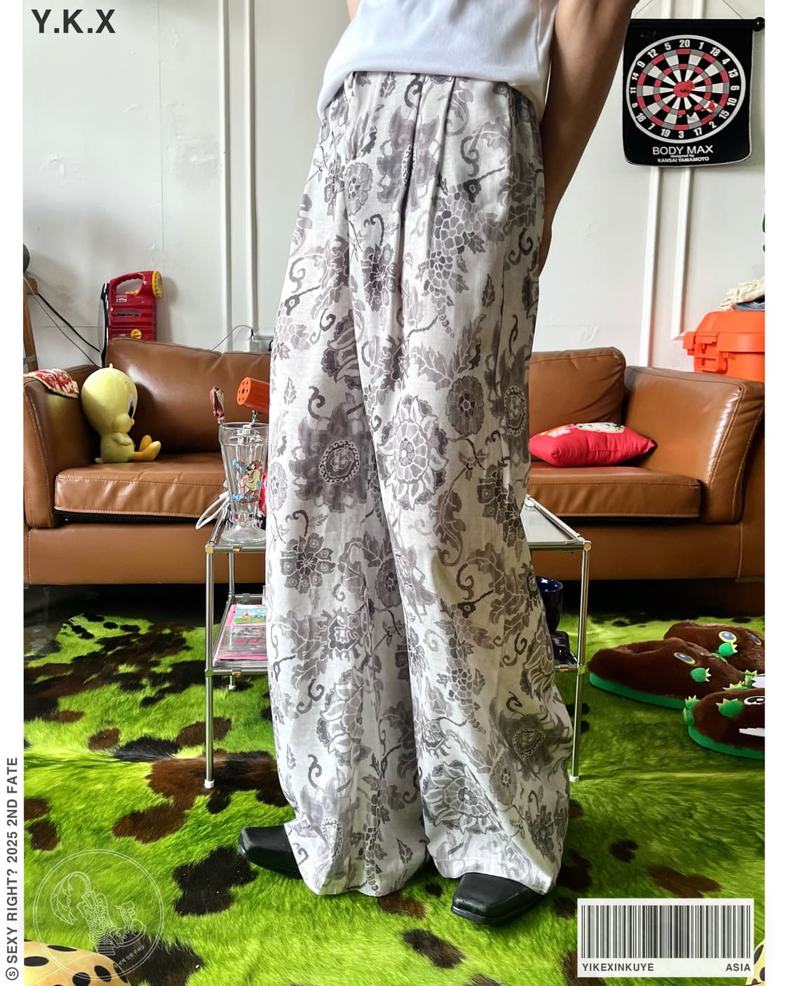 Y.K.X Oriental Art Pattern Wide Trouser 상품이미지1