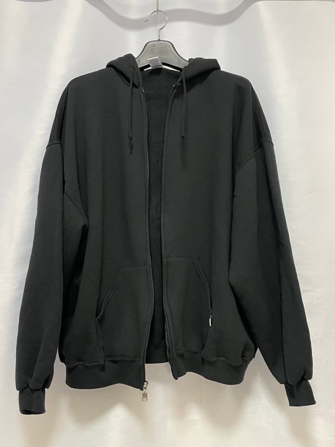 (XXL) 90s 러셀 애슬래틱 50/50 후드 집업 블랙 상품이미지5