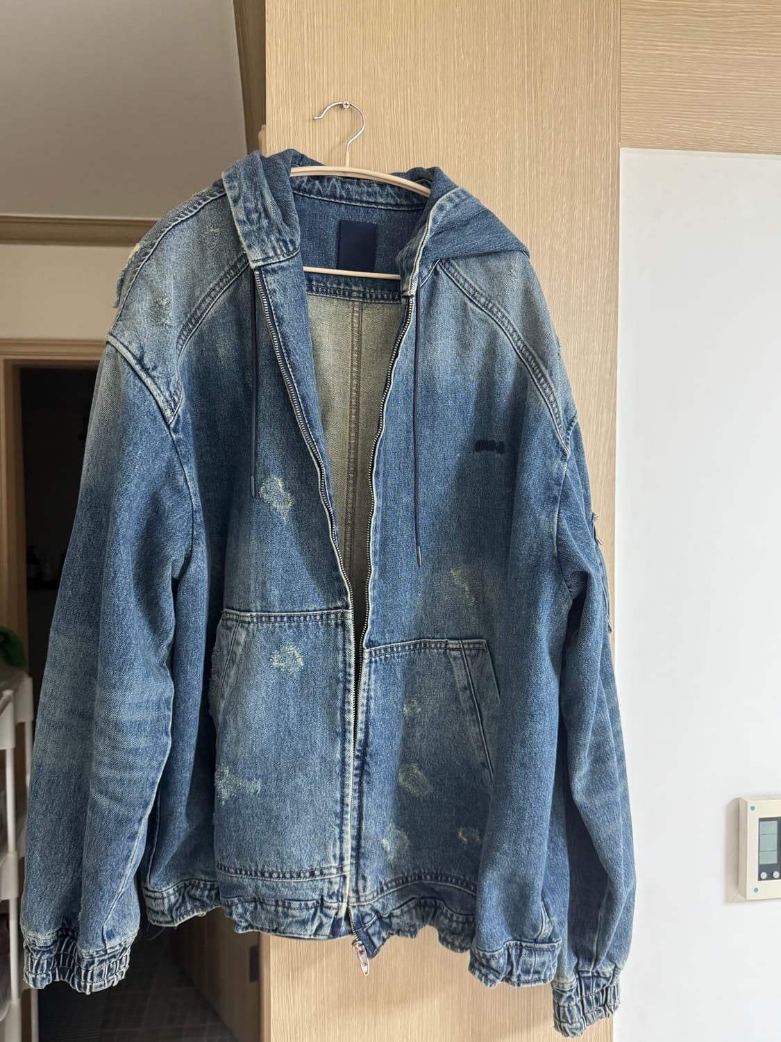 준지 24ss 데미지 데님 후드 [L] 팝니다. 상품이미지4