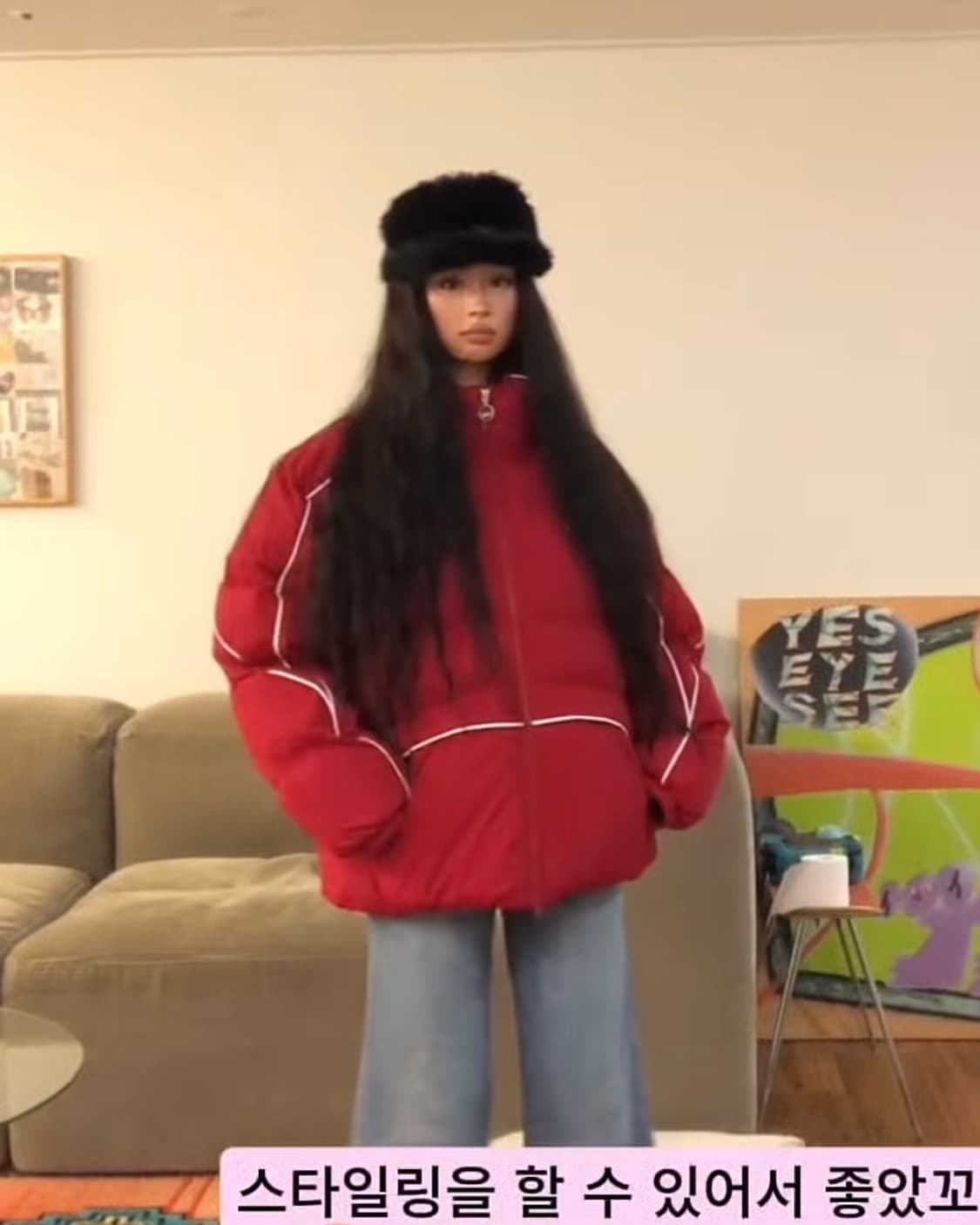 리복 프리미엄 볼패딩 레드 (서지수님 착용) 상품이미지2