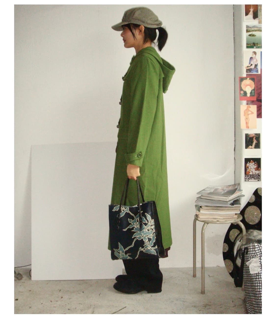 Vintage duffle coat green 상품이미지2