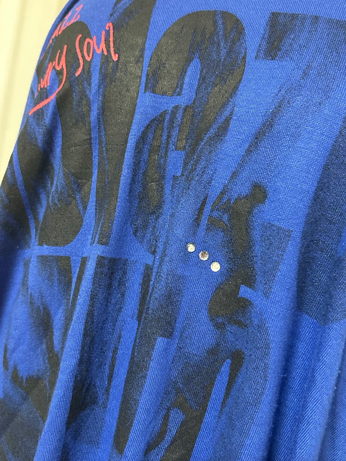 Y2K 펑크 원숄더 큐빅 롱슬리브 상품이미지2