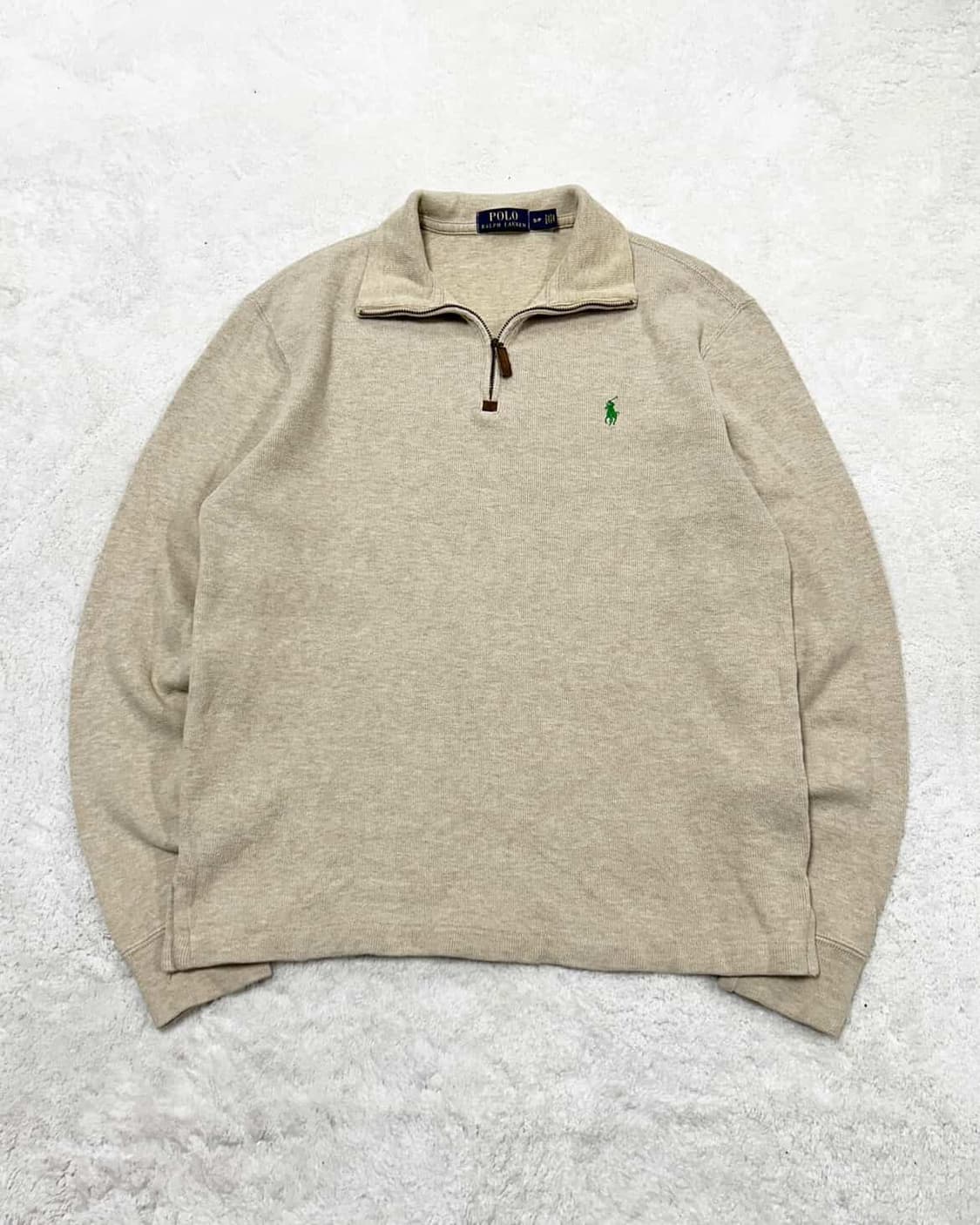 폴로 연베이지 코튼 반집업 상품이미지5
