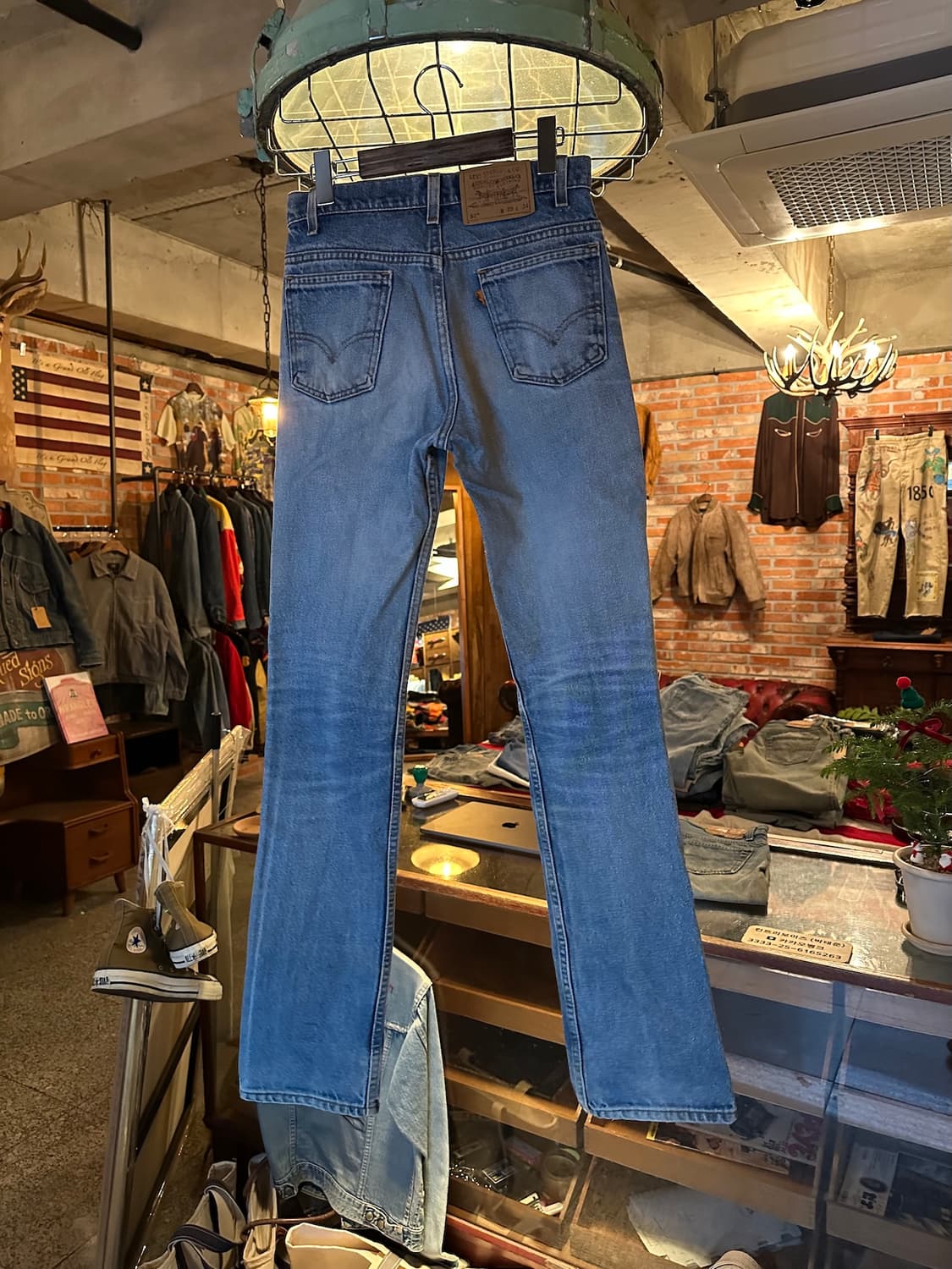 90s USA 빈티지 리바이스 517 오렌지탭 부츠컷 데님 팬츠 상품이미지4