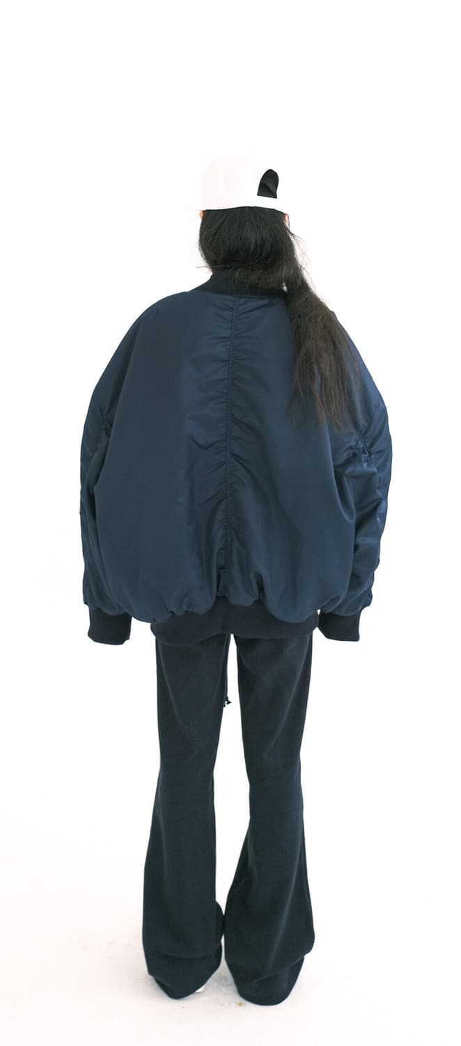 (택o) 샵페어리 봄버자켓 네이비 새상품 상품이미지4