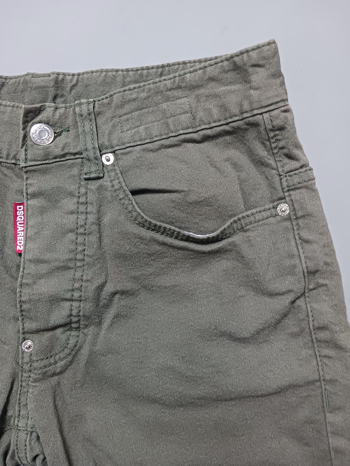 [29] 디스퀘어드2 가먼트다잉 카키 데님 반바지 쇼츠 청바지 상품이미지4