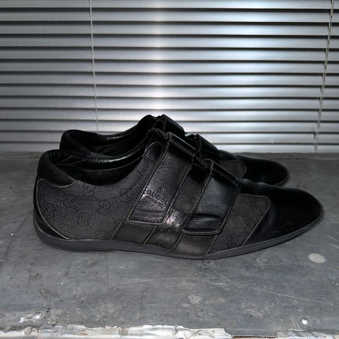 00s 풀박스 블랙 구찌 벨크로 스트랩 스포츠 스니커 상품이미지5