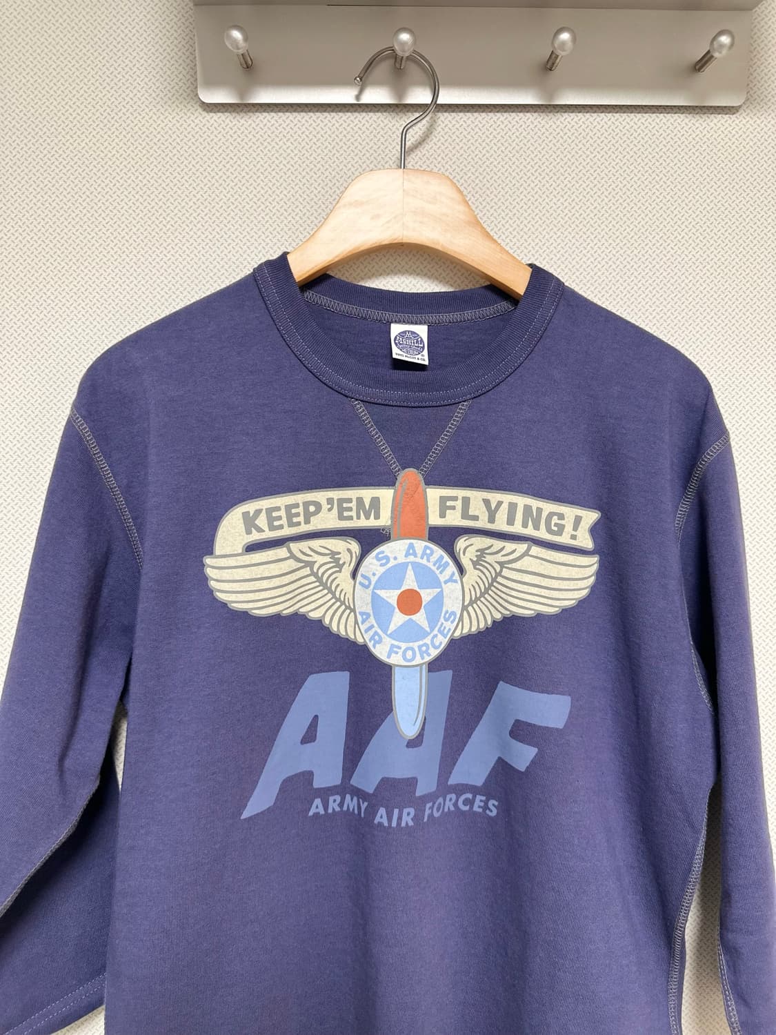 [M] 토이즈 맥코이 맥힐 AAF 밀리터리 7부 티셔츠 상품이미지5