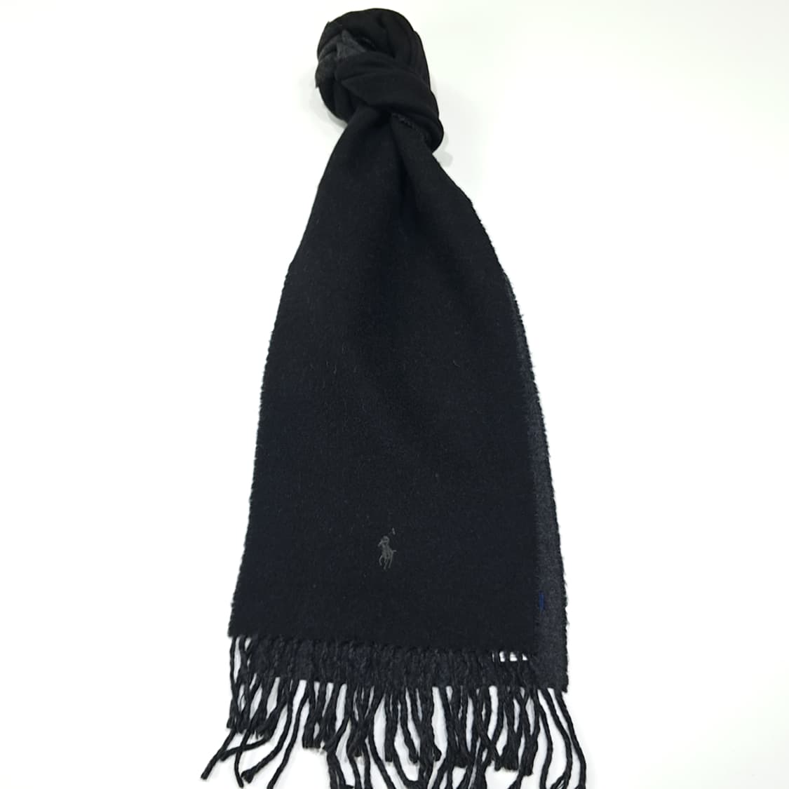 MX508 폴로 90s 이태리판 울 양면 블랙차콜 머플러목도리 상품이미지1